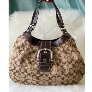 Coach Sobo Lynn Signature Canvas Purse